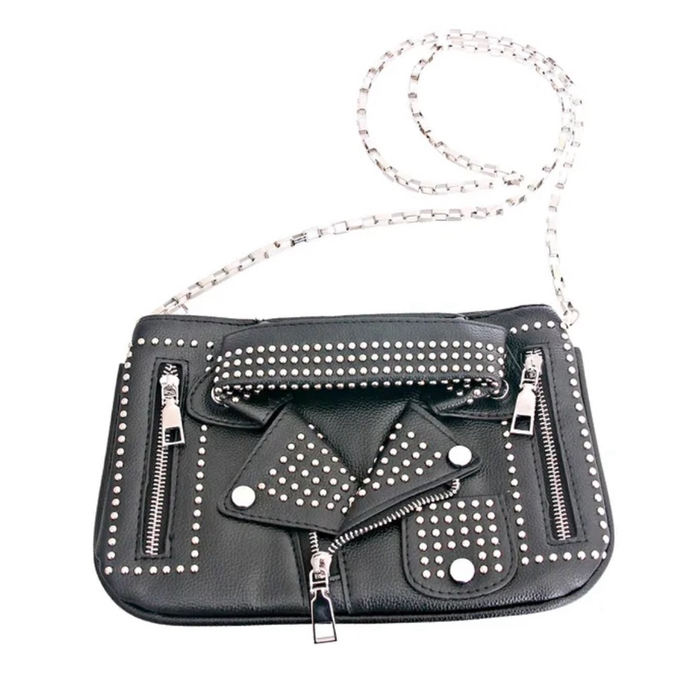 Black Stud crossbody clutch